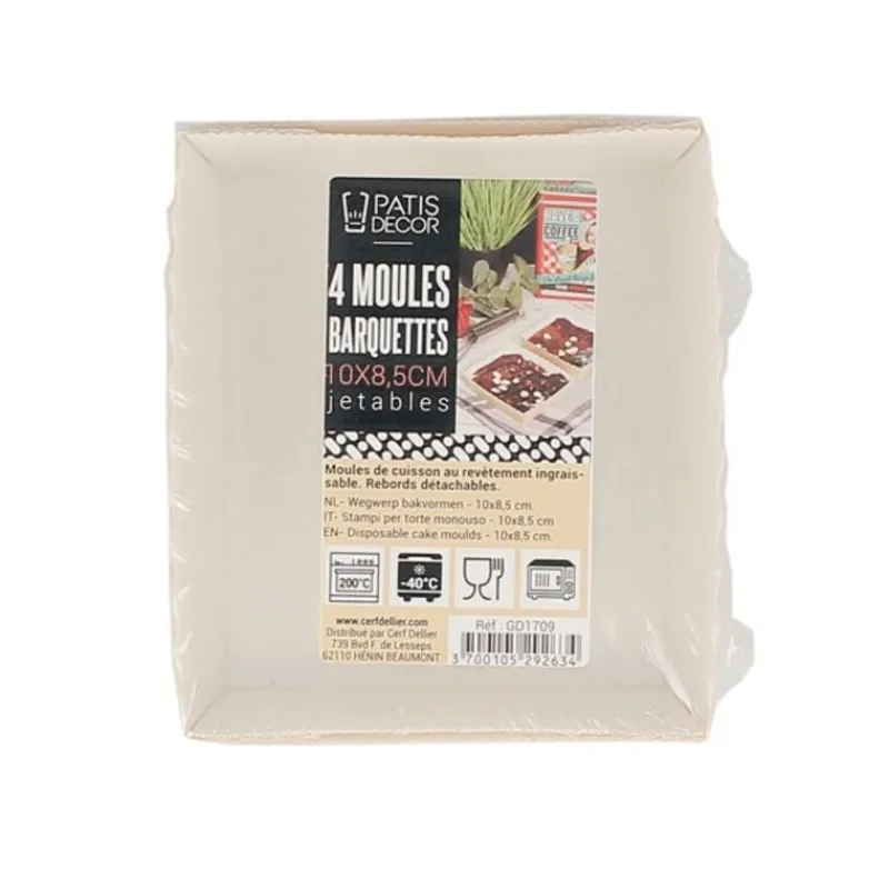 Sale Cerf Dellier Moules de cuisson jetables (x4)