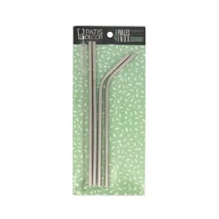 Clearance Cerf Dellier Paille en inox avec goupillon (x4)