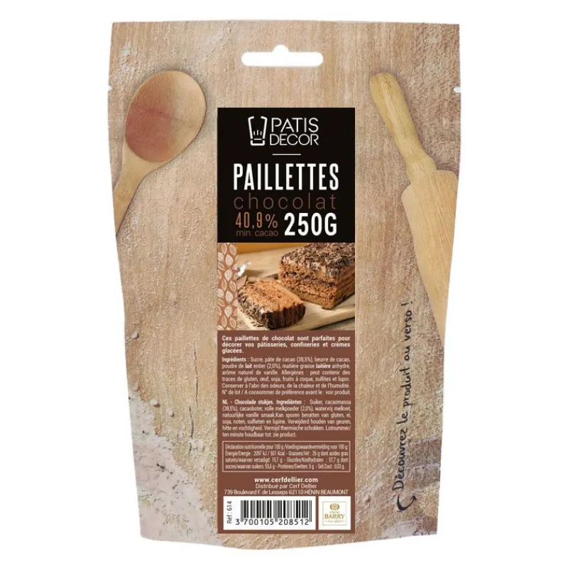 Online Cerf Dellier Paillettes Chocolat 250 g
