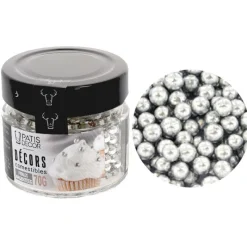 Best Cerf Dellier Perles  argentées comestibles Ø 5 mm 70 g