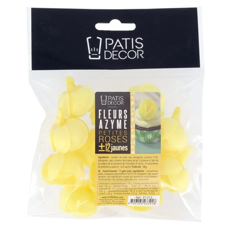 Discount Cerf Dellier Petite rose jaune en azyme (x12)