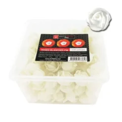 Sale Cerf Dellier Petites roses blanches en azyme (x100)