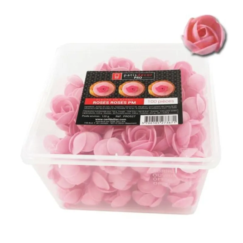 Discount Cerf Dellier Petites roses roses en azyme (x100)
