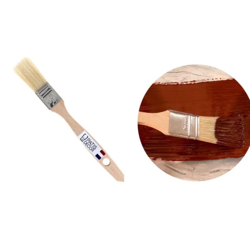 Clearance Cerf Dellier Pinceau plat soie manche bois 25 mm