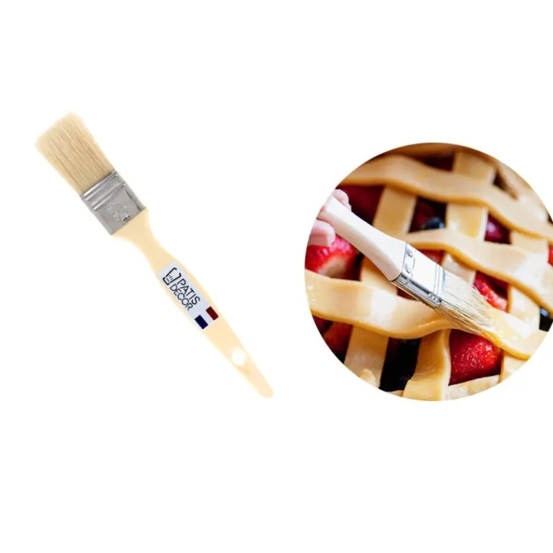 Clearance Cerf Dellier Pinceau plat soie manche plastique 30 mm