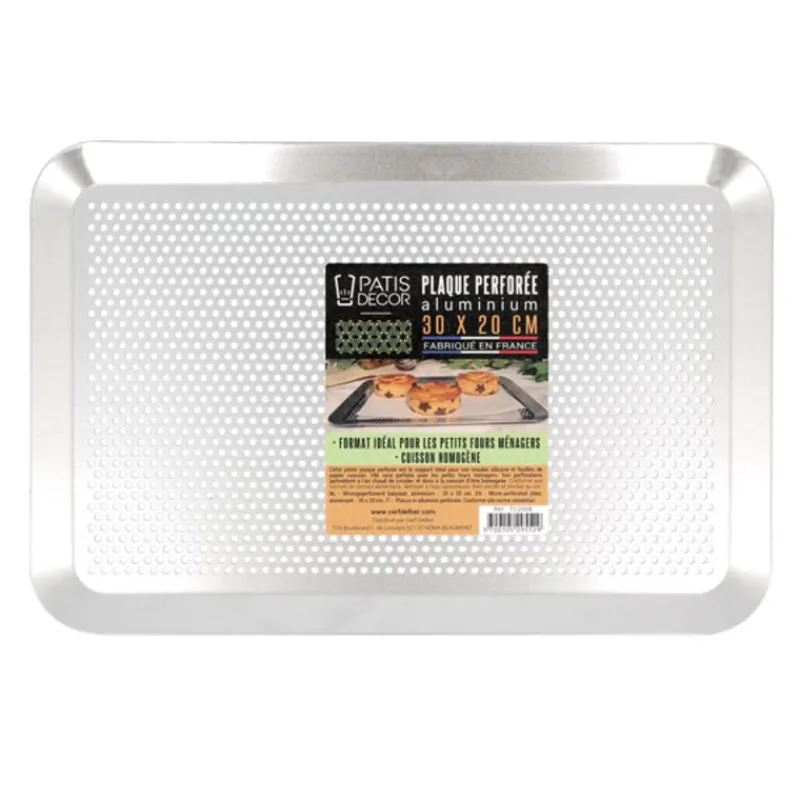 Outlet Cerf Dellier Plaque pâtisserie perforée alu 20 x 30 cm