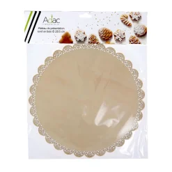 New Cerf Dellier Plateau de présentation rond en bois - Ø 28,5 cm