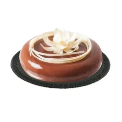 Sale Cerf Dellier Plateau dentelle rond noir