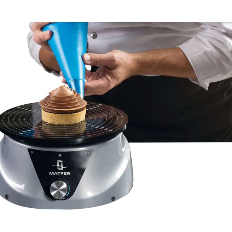 Hot Cerf Dellier Plateau tournant électrique de 1 à 80 tours/minute 24x12 cm