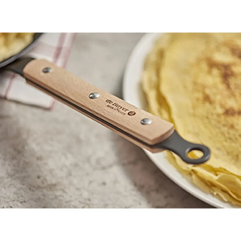 New Cerf Dellier Poêle à crêpes anti-adhésive CHOC B BOIS De Buyer Ø 26 cm