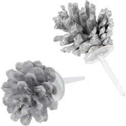 Online Cerf Dellier Pommes de pin argentées sur pique (x30)