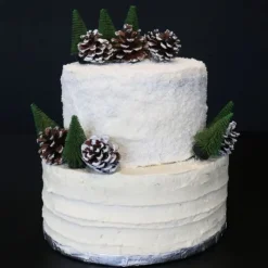 New Cerf Dellier Pommes de pin givrées sur pique (x30)