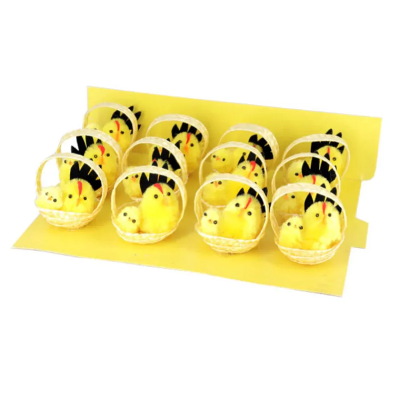 Cerf Dellier Poussins chenille plume noire (x12)