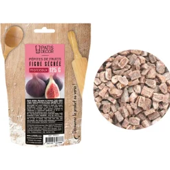 New Cerf Dellier Pépites de fruits figue séchée morceaux 125 g