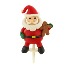 Discount Cerf Dellier Père Noël debout résine sur pique