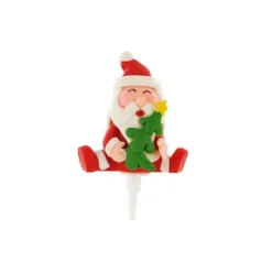 Cerf Dellier Père Noël et Sapin sur pique