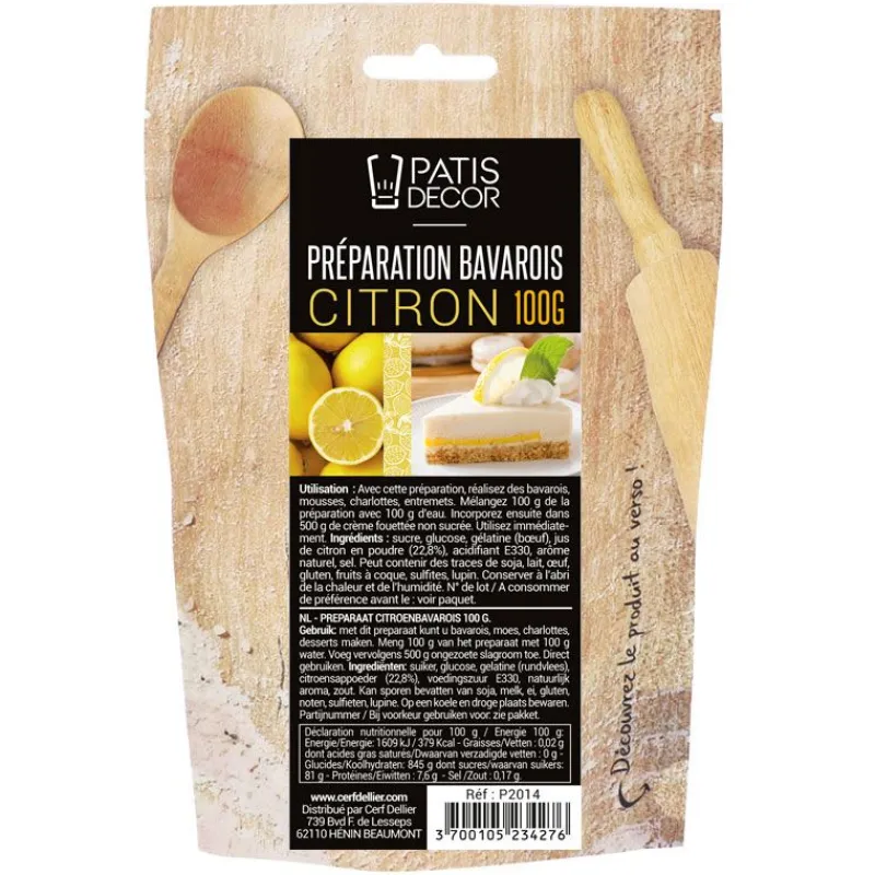 Hot Cerf Dellier Préparation bavarois citron 100 g