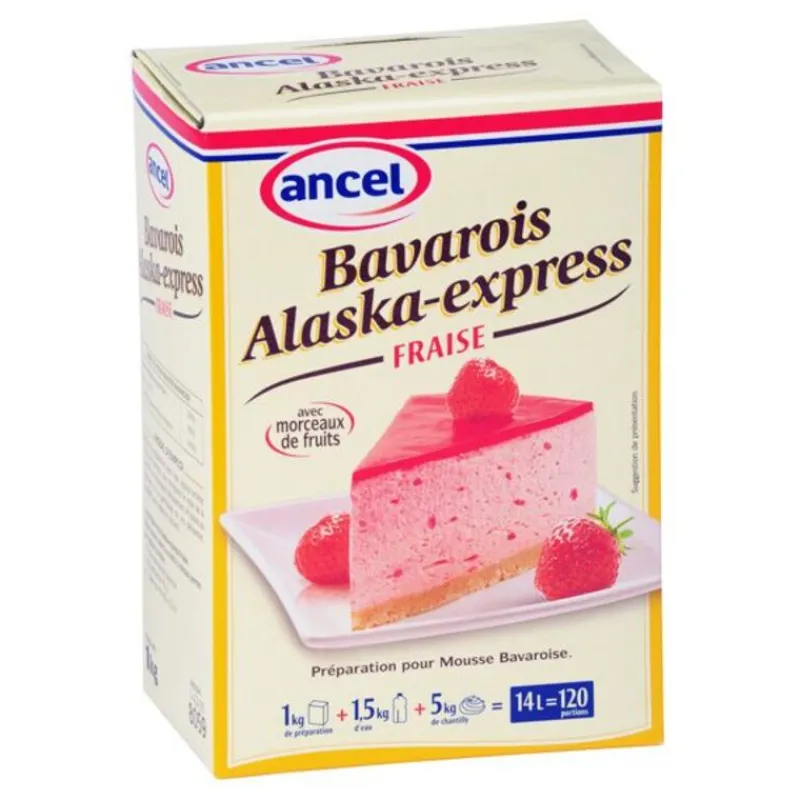 Clearance Cerf Dellier Préparation bavarois fraise Alaska Express 1 kg