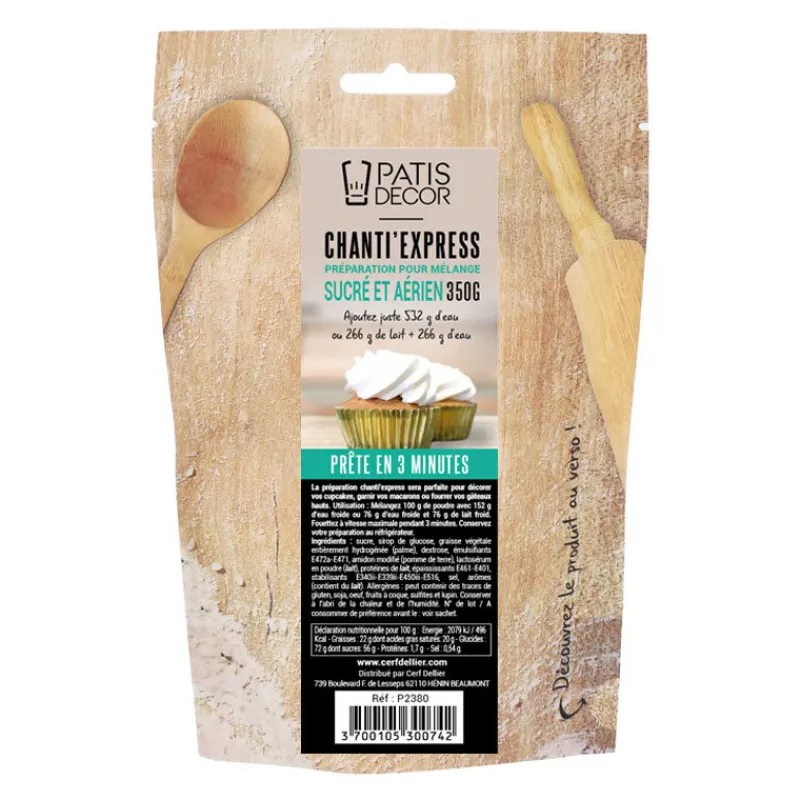 Sale Cerf Dellier Préparation pour mélange sucré et aérien Chanti'Express 350 g