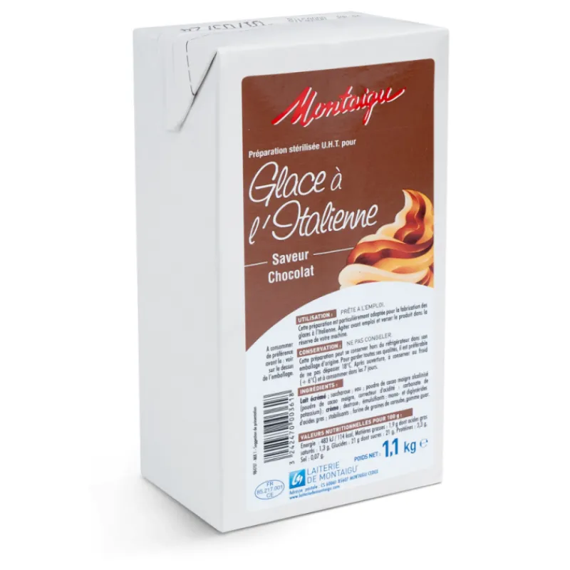 Best Cerf Dellier Préparation UHT pour glace à l'italienne - saveur chocolat - 1,1 kg