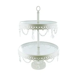 Discount Cerf Dellier Présentoir 2 étages verre broderie diamants