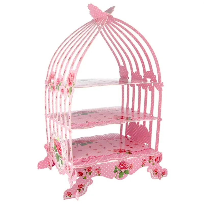 Best Cerf Dellier Présentoir cage à oiseaux rose