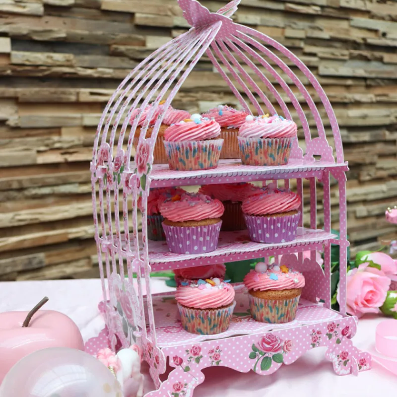 Best Cerf Dellier Présentoir cage à oiseaux rose