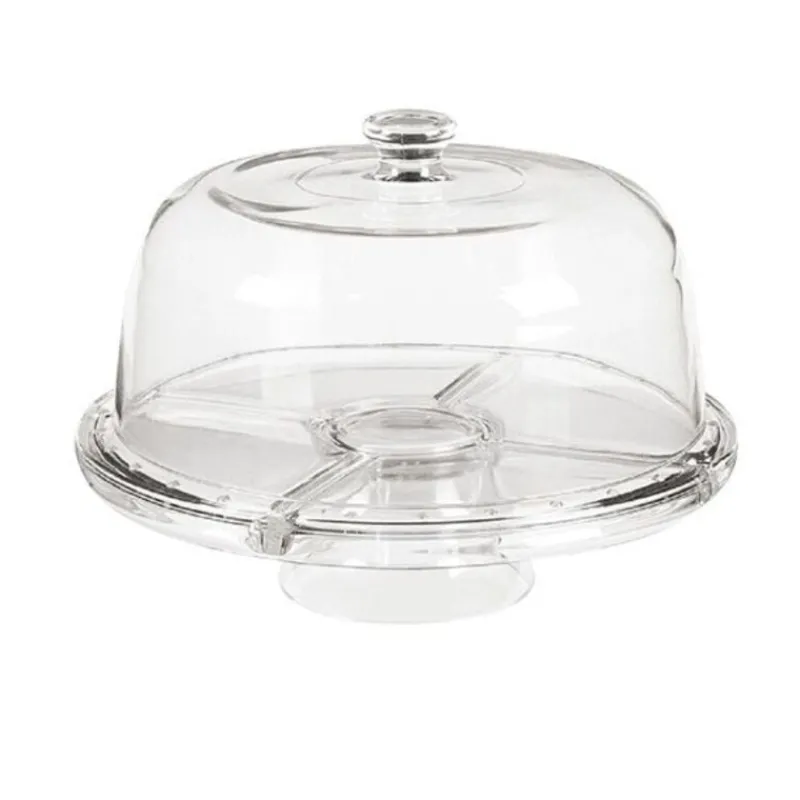 New Cerf Dellier Présentoir cloche à gâteau sur pied 28 cm
