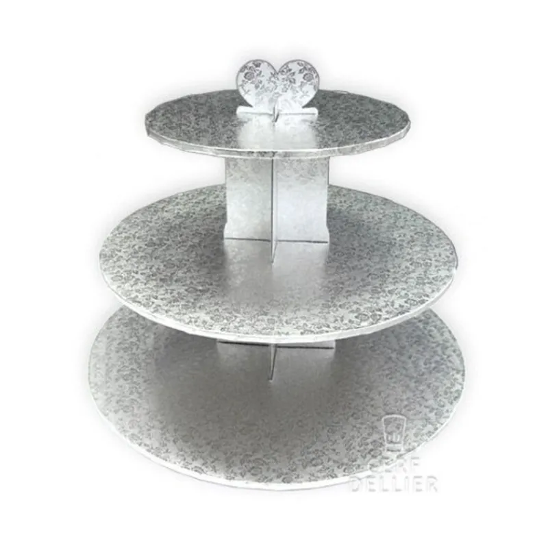 Best Cerf Dellier Présentoir cupcakes argent rond