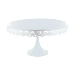 Online Cerf Dellier Présentoir gâteau blanc broderie Ø 35 cm