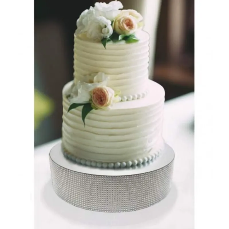 Discount Cerf Dellier Présentoir gâteau effet miroir et contour en strass 30 cm