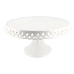 Online Cerf Dellier Présentoir gâteau en céramique dentelle fantaisie 25 cm