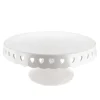 Sale Cerf Dellier Présentoir gâteau en céramique blanc cœurs Ø 30 cm