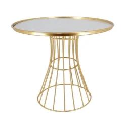 Hot Cerf Dellier Présentoir gâteaux miroir doré 25 cm