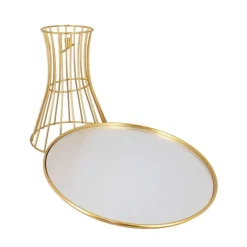 Hot Cerf Dellier Présentoir gâteaux miroir doré 25 cm