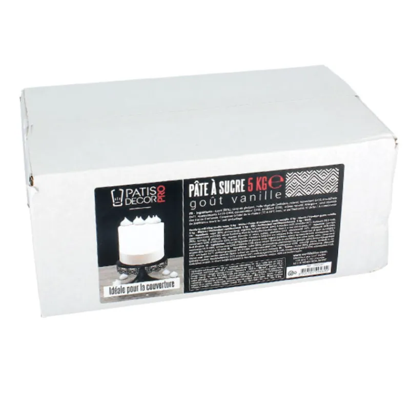 Clearance Cerf Dellier Pâte à sucre blanche arôme vanille 5 kg