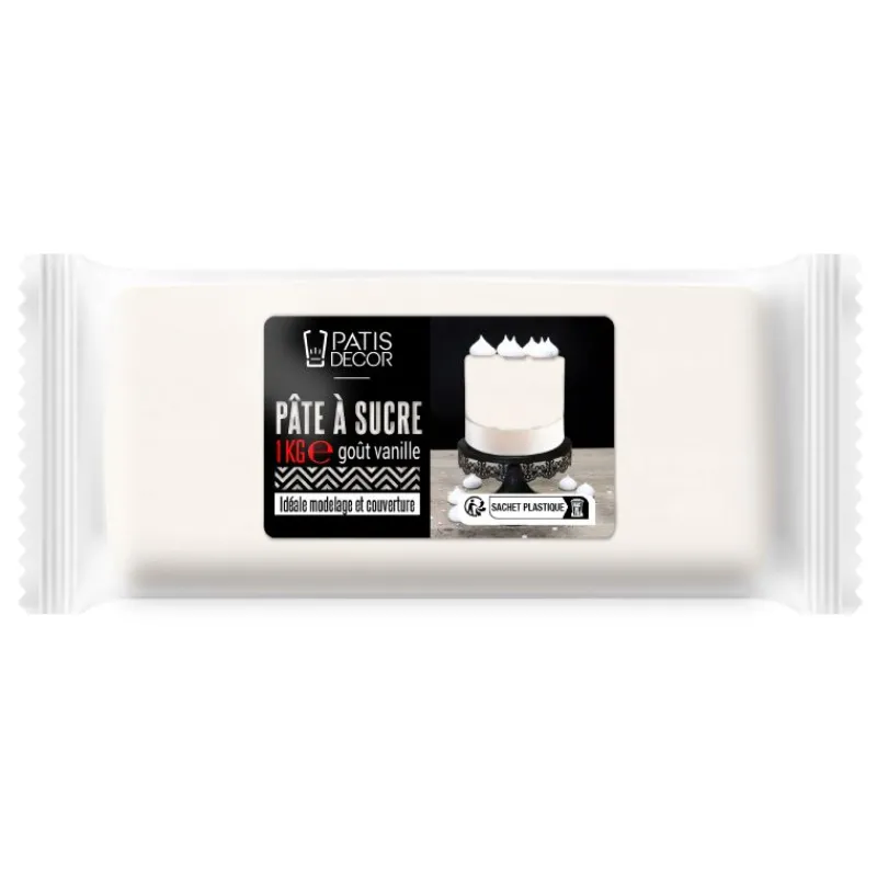 Best Cerf Dellier Pâte à sucre blanche premium arôme vanille 1 kg