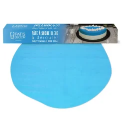 Hot Cerf Dellier Pâte à sucre bleue étalée