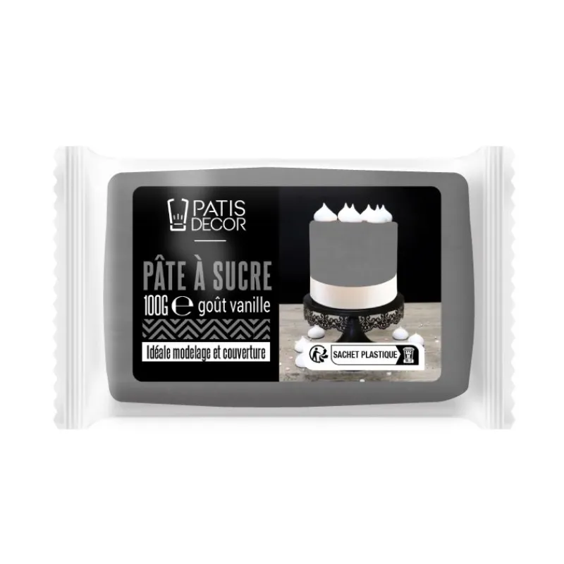 Clearance Cerf Dellier Pâte à sucre grise 100 g - DDM 09/24