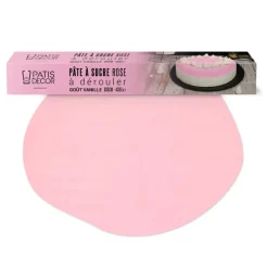 Sale Cerf Dellier Pâte à sucre rose étalée