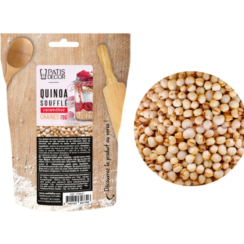 Discount Cerf Dellier Quinoa soufflé caramélisé 70 g