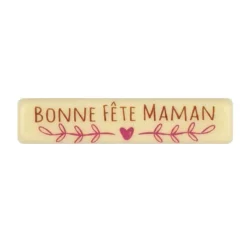 Hot Cerf Dellier Rectangle Chocolat blanc Bonne Fête Maman (x66)