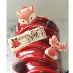 Outlet Cerf Dellier Rectangles Joyeuses Noël rouge assortis chocolat blanc (x80)