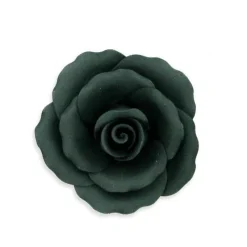 Cerf Dellier Rose noire en pastillage 9 cm