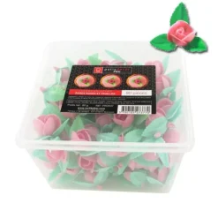 Hot Cerf Dellier Roses roses et feuilles en azyme (x80)