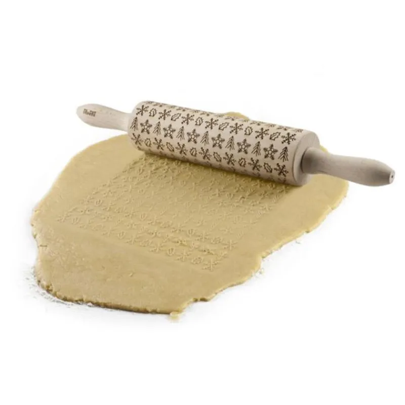 New Cerf Dellier Rouleau empreintes en bois thème Hiver