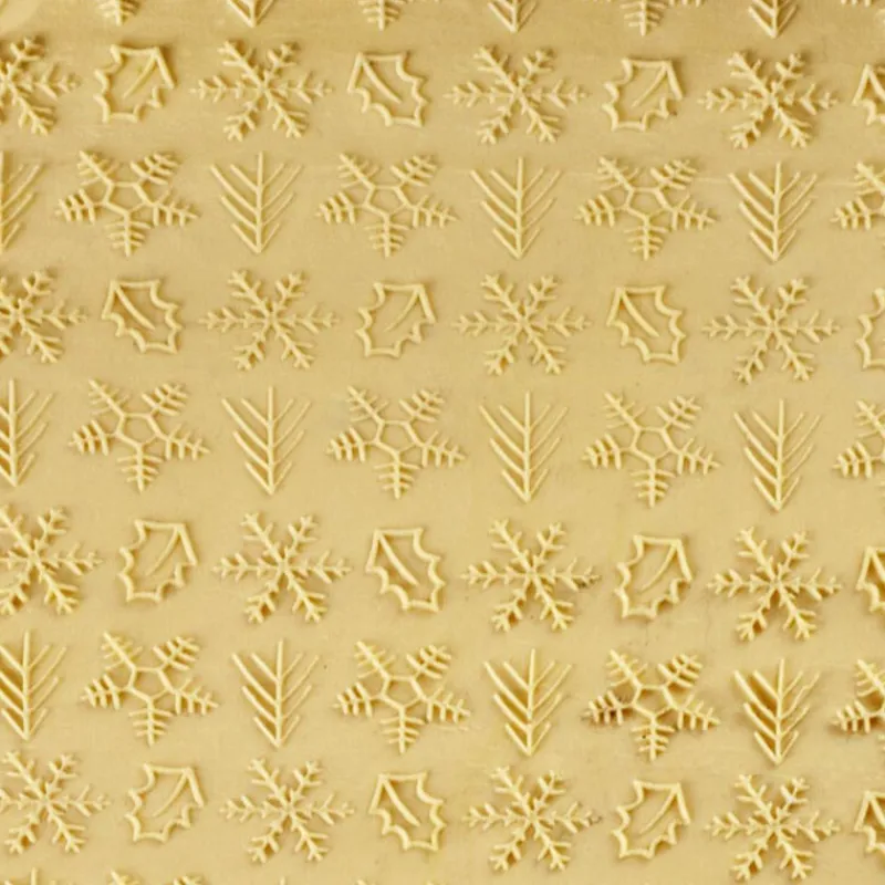 New Cerf Dellier Rouleau empreintes en bois thème Hiver