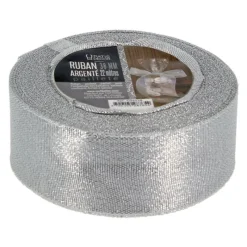 Discount Cerf Dellier Ruban argenté pailleté 38 mm (22 m)