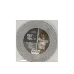 Discount Cerf Dellier Ruban argenté pailleté 38 mm (22 m)
