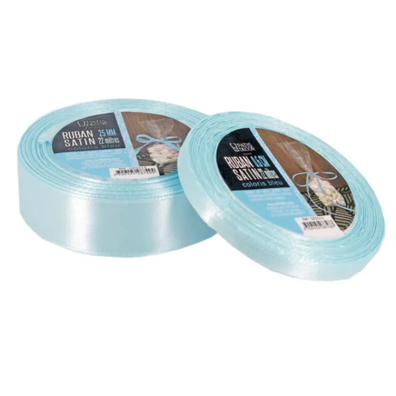 Cerf Dellier Ruban bleu satin (22 m)